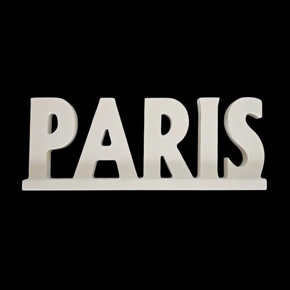 Paris White Wooden Letters/Word Sign 11.5 inches by 5 inches